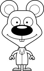 Obraz premium Cartoon Smiling Doctor Mouse