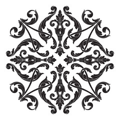 Classical baroque vector of vintage element for design. Decorative design element filigree calligraphy vector. You can use for wedding decoration of greeting card and laser cutting. © yanushkov