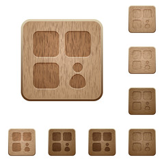 Component owner wooden buttons