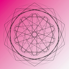 Naklejka premium Geometric pattern icon star astrology pentagram symbol