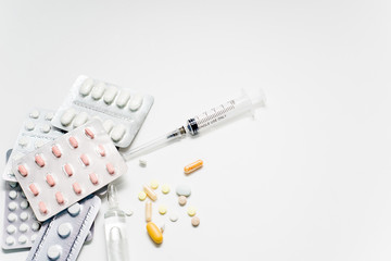 Heap of medicine pills