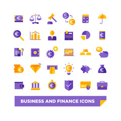 Set of business and finance icons