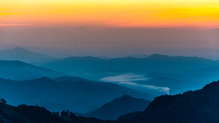 Phu Chi fa National Park. Chiang Rai Province, Thailand