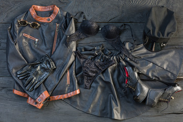 women's leather clothes