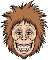 Happy monkey head