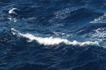 Waves in the blue ocean 