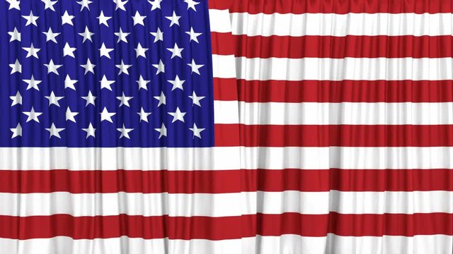 Welcome to US realistic 3D animation of the National USA flag curtain