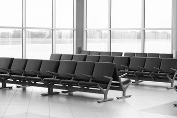 empty airport seating