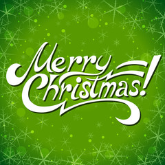 Merry Christmas Calligraphic Lettering
