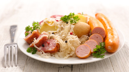 cabbage with meat and potato