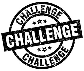 challenge round grunge black stamp