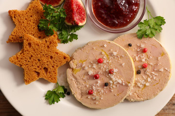 foie gras and canape toast