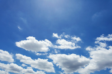 clouds in blue sky. The sky with clouds for background