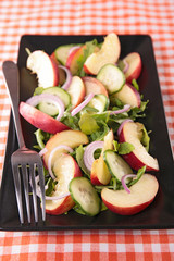 vegetable salad with peach,apple