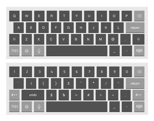 Compact black virtual keyboard vector clipart