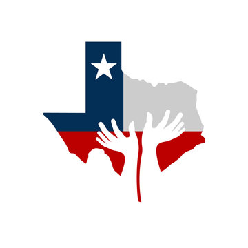 Hands to Help Texas Logo Vector Illustration