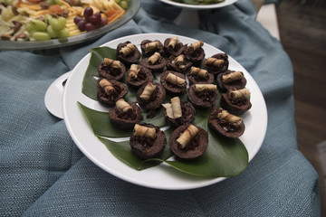 Chocolate dessert tray