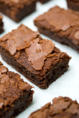 Chocolate Brownie on white dish