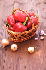 pepper on a wooden table