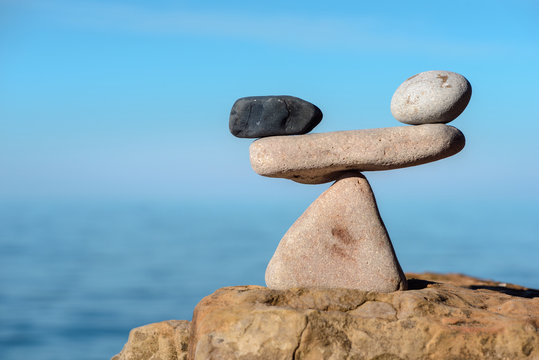 Stones in symmetrical balance