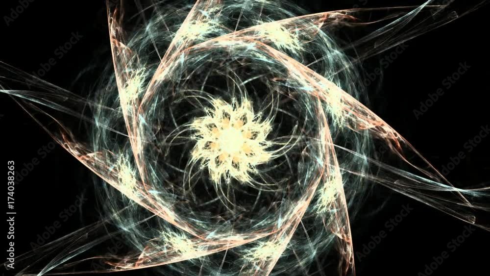 Poster abstract swirly texture motion background seamless looping fractal