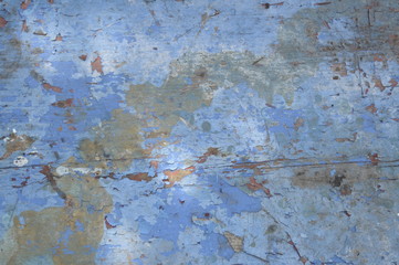 background of the old blue paint