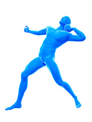 3d rendered medically accurate illustration of shot putter