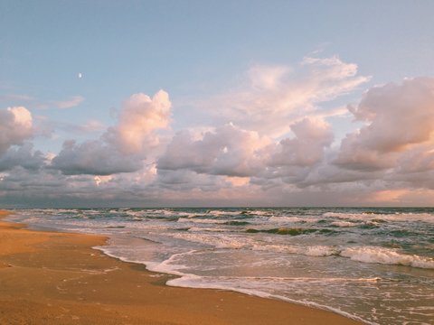 Moon over the beach