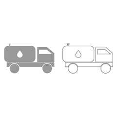 Cistern truck it is black icon .