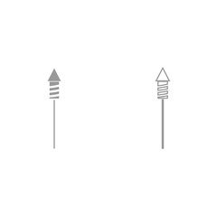 Rockets for fireworks it is black icon .