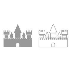 Naklejka premium Castle it is black icon .