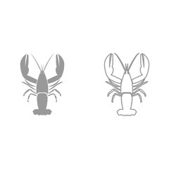 Craw fish it is black icon .