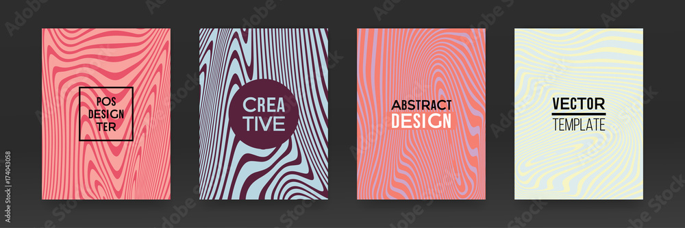 Poster brochure template set with marble or paint splash background. marbling texture cover background for 