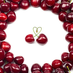 Beautiful ripe sweet cherry and cherry