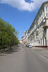The street in Minsk, in the spring