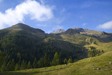 Fototapeta premium Lake with mountain forest landscape-Monte Avaro-Alpi Orobie