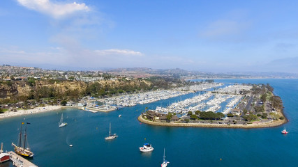 Fototapeta premium Dana Point, California. Panoramic aerial view