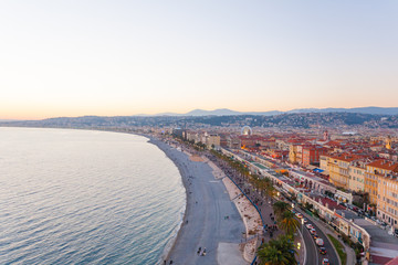 Nice beach day view, France