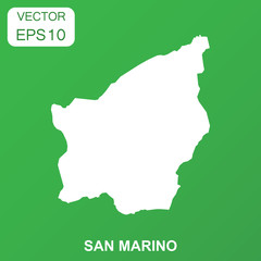 San Marino map icon. Business concept San Marino pictogram. Vector illustration on green background.