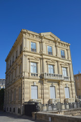Fototapeta na wymiar Haussmann architecture building in Montpellier city