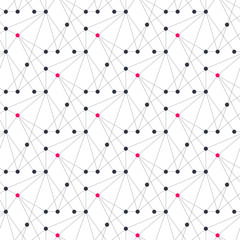 Abstract geometric pattern with thin lines and dots