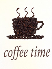 time for coffee coffee beans coffee cup made with post.drinks 