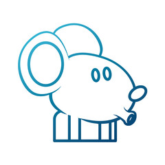 Cute mouse cartoon icon vector illustration graphic dsign