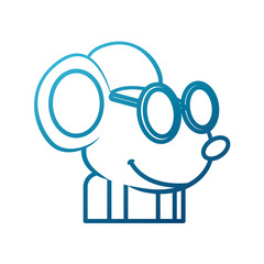 Cute mouse cartoon icon vector illustration graphic dsign