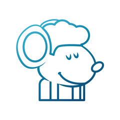 Cute mouse cartoon icon vector illustration graphic dsign