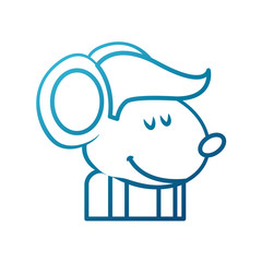 Cute mouse cartoon icon vector illustration graphic dsign