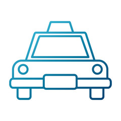Taxi cab frontview icon vector illustration graphic design
