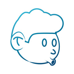 Cool guy cartoon icon vector illustration graphic design