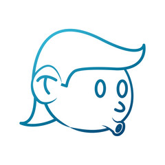Cool guy cartoon icon vector illustration graphic design