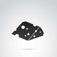 Cheese vector icon.
